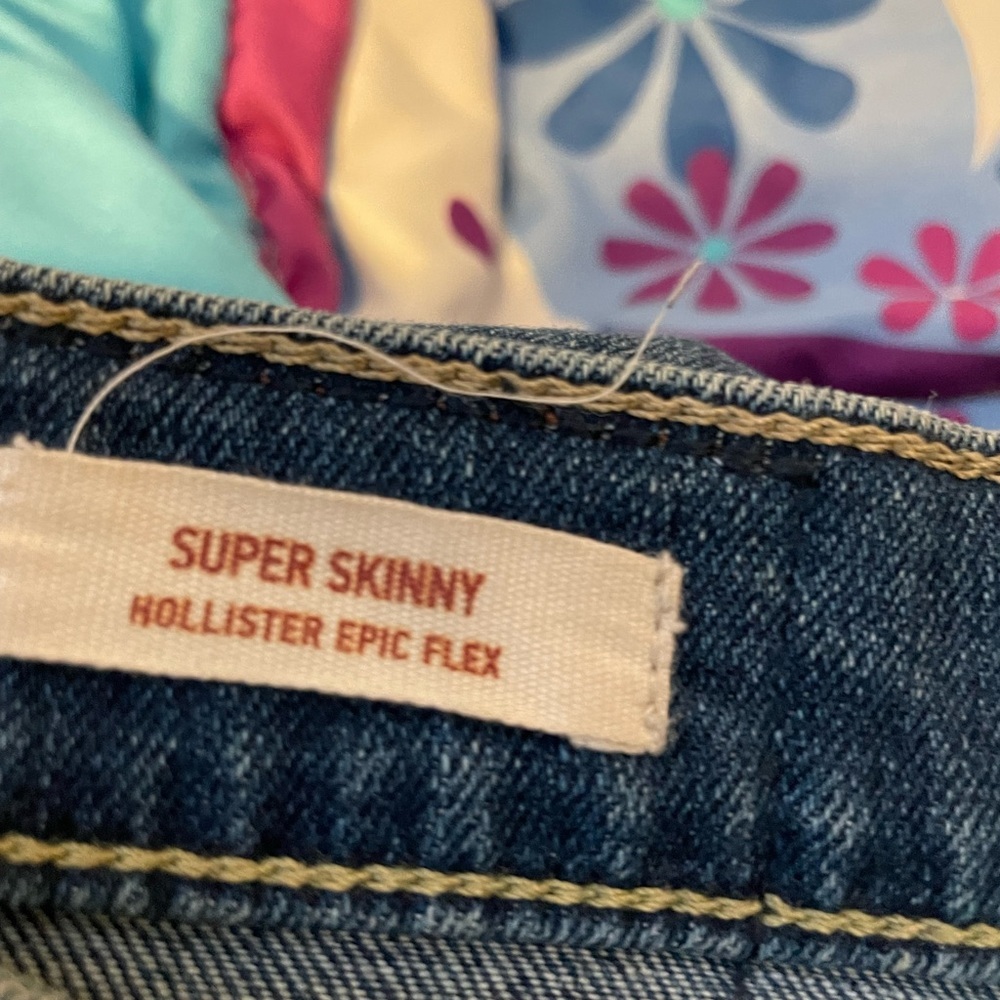 Hollister Men’s Grunge Streetwear Dark Wash Indigo Extreme Skinny Jeans Waist 30 - Picture 4 of 4